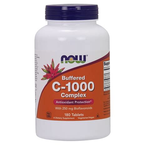 NOW Foods Witamina C 1000 Buforowana Z Bioflawonoidami 180 Tab