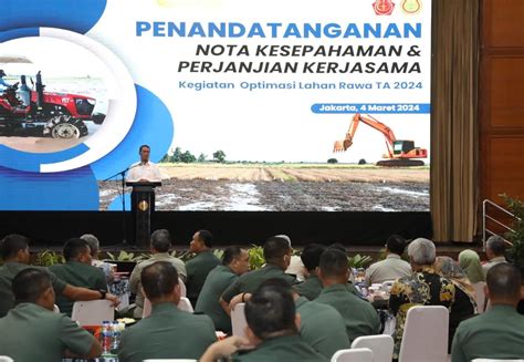 Mentan Amran Sebut Sinergi Dengan Tni Perkuat Produksi Melalui Optimasi