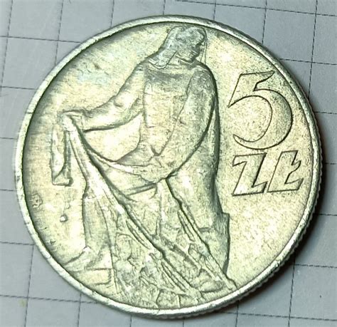 MONETA POLSKA 5 ZŁOTYCH 1974 Stęszew Licytacja na Allegro Lokalnie