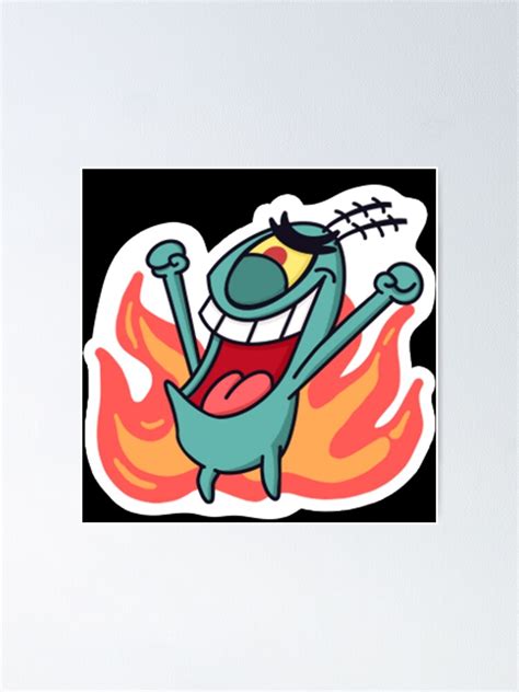 "SpongeBob Plankton Evil Laugh" Poster for Sale by kylebarr19 | Redbubble