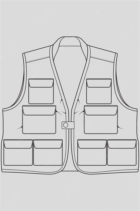 Нагрудный жилет очертания векторного нагрудного жилета в шаблоне ...