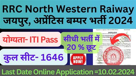 Rrc North Western Railway Apprentice Recruitment Nwr Jaipur Iti