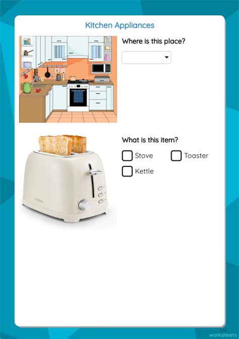 Kitchen Appliances Interactive Worksheet Topworksheets