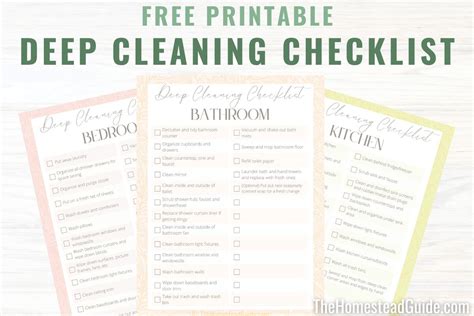 The Ultimate Whole Home Deep Cleaning Checklist FREE Printable Pack