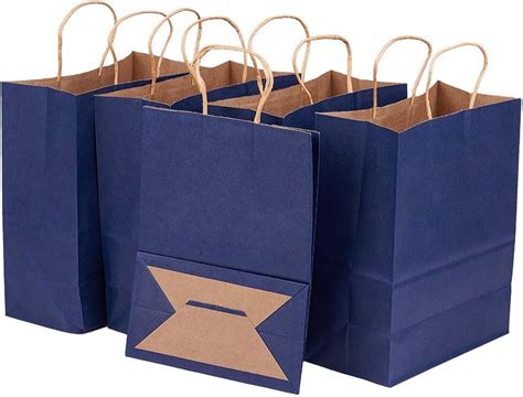 Benecreat Pack Bolsas De Regalo De Papel Kraft Con Asas Compras