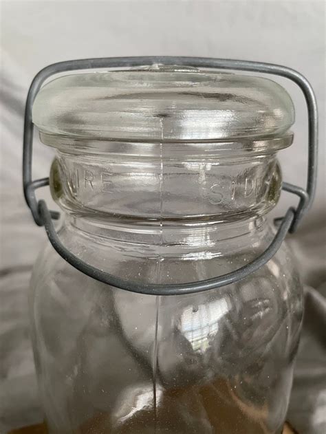 Ball Ideal Mason Jar W Wire Clamp Quart Jar Etsy