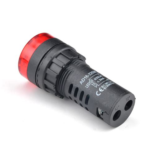 22mm 220V Buzzer With Red LED Lndicator Light Flash Alarm Beep Signal