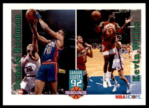 1992 93 HOOPS DENNIS Rodman Kevin Willis Detroit Pistons Atlanta Hawks