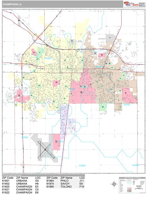 Zip Code Map Champaign Il United States Map