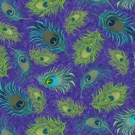 Peacock Blossoms By David Galchutt Peacock Purple Feather Fabric