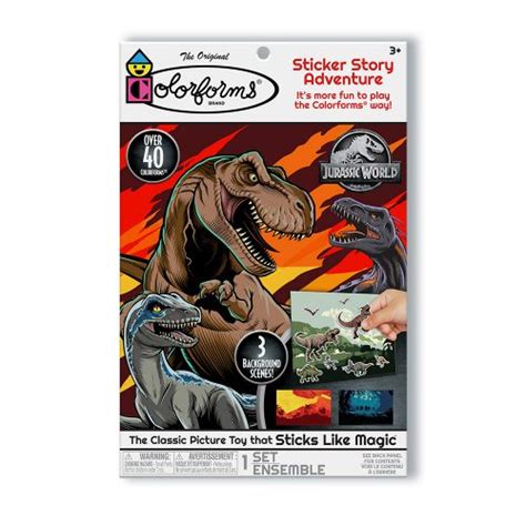 Colorforms Jurassic World Sticker Story Adventure Set Peachtree Playthings