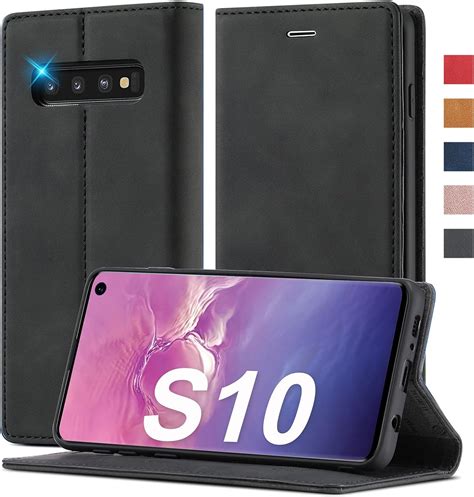 2023 Upgraded Handyhülle für Samsung Galaxy S10 Hülle Leder Klapphülle