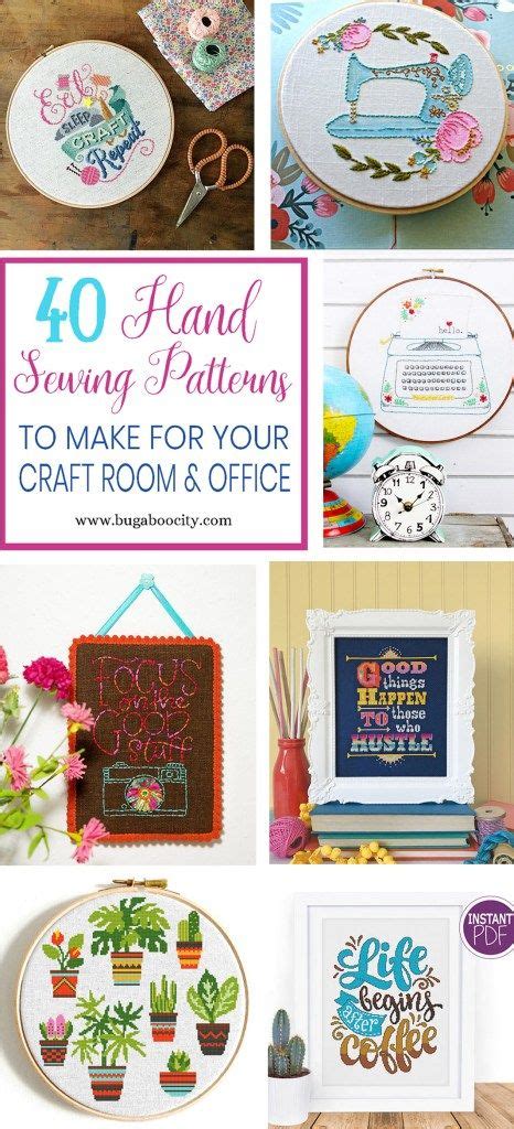 40 Hand Sewing Patterns to Make for Your Craft Room & Office | Hand ...