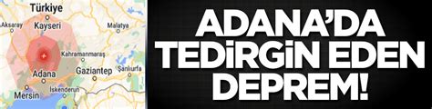 Adana Da Deprem Yeni Akit