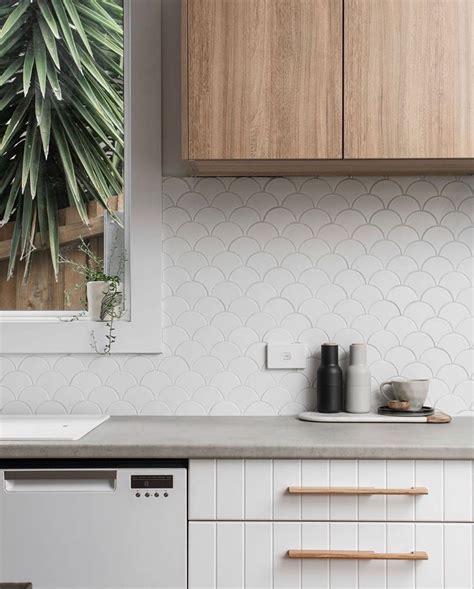 Tilecloud On Instagram Splashback Goals 😍 Matt White Fishscale Tiles