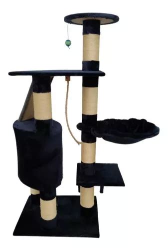 Árbol Trepador Rascador Para Gato Con Casa Hamaca 3 Niveles MercadoLibre