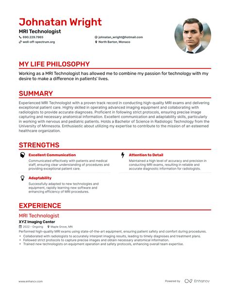 3 Successful MRI Technologist Resume Examples And Writing Tips for 2024