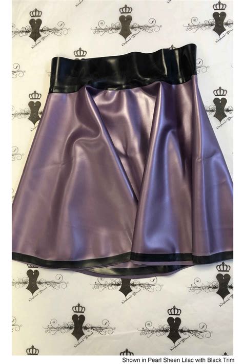 Heartbreaker Latex Rubber Skirt With Contrasting Waistband