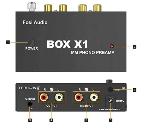 FOSI AUDIO BOX X1 Préamplificateur Phono MM Audiophonics