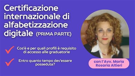 Certificazione Internazionale Di Alfabetizzazione Digitale Requisito