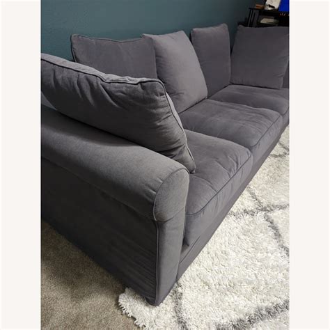 Ikea Medium Gray 3 Seat Sofa Aptdeco