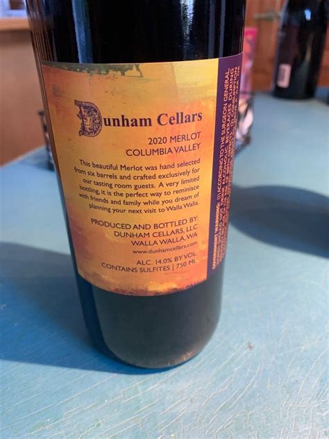 2020 Dunham Cellars Merlot Usa Washington Columbia Valley Walla