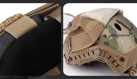 Casco tattico militare veloce con copertura in nylon e velcro