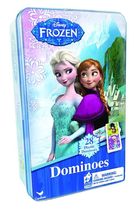 Boîte en métal avec Dominos Frozen La Reine des Neiges Cardinal Loto