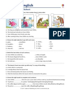 Snow White And The Seven Dwarfs Worksheet Live Worksheets