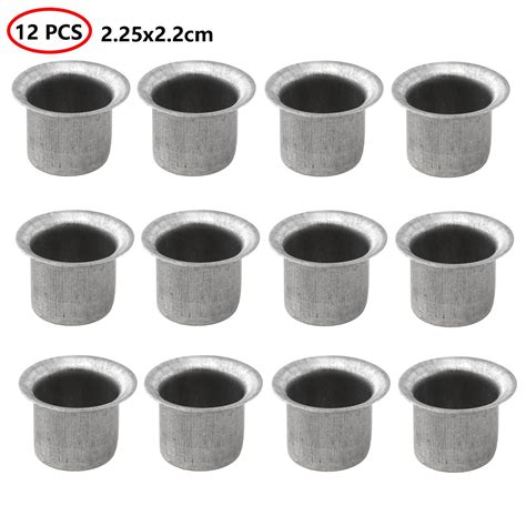 12 Ronde Lege Tins Kleine Metalen Kaars Cups Plati Grandado