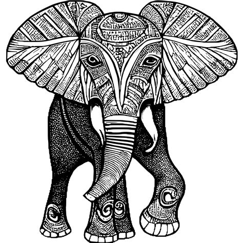 Elephant Coloring Pages For Adults