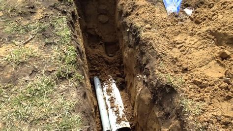 Trench For Gas Line Youtube