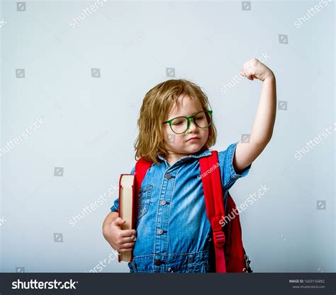 Little Funny Child Shows Muscle Kid Stock Photo 1669156882 | Shutterstock