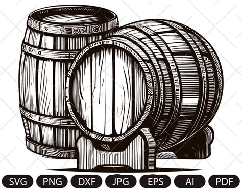 Barrels Svg Wooden Barrel Svg Barrel Svg Barrel Dxf Winemaking Svg