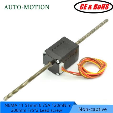 Nema Non Captive Stepper Motor With Mm Tr Lead Screw Nema