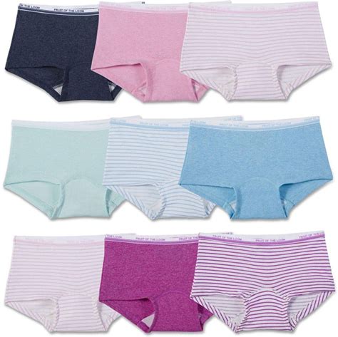 72 Pairs Fruit Of The Loom Girls Cotton Underwear Briefs In Assorted