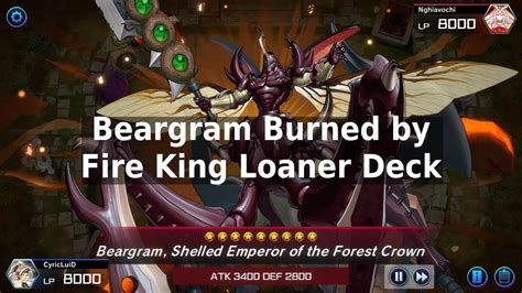 Yu Gi Oh Master Duel Beargram Burned By Fire King Loaner Deck