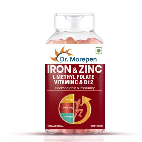 dr morepen iron zinc tablets  vitamin    tabs nutrabay