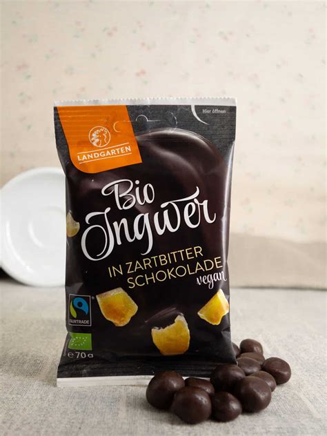 Bio Ingwer In Zartbitter Schokolade Landgarten At Bio Snacks Seit