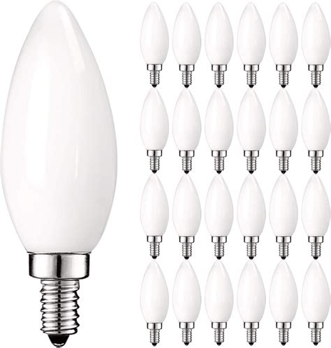 Luxrite LED Chandelier Light Bulbs E12 Dimmable 40 Watt 2700K 360lm UL 24 Pack | eBay