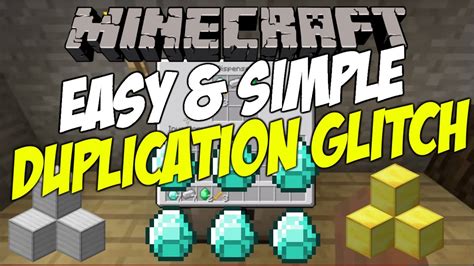 Minecraft Duplication Glitch Xbox One PS4 Easy Simple YouTube