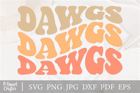 Dawgs Svg Wavy Design Graphic By Smart Crafter · Creative Fabrica