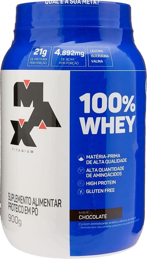 100 Whey 900g Chocolate Max Titanium Max Titanium Br