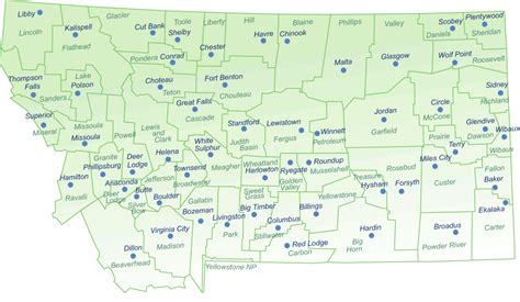 Montana County Map With Names