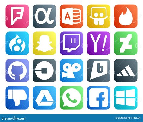 20 Social Media Icon Pack Including Adidas Viddler Yahoo Driver