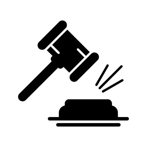 Gavel Vector Icon 14735079 Vector Art at Vecteezy