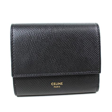 セリーヌ 三つ折り財布 ミニ財布 黒 美品 ブラック 新品同様 Celine Q475 Q475 イーアップ店 通販