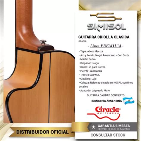 Guitarra Criolla Gracia S Eq Fishman Concierto Maciza En Venta En