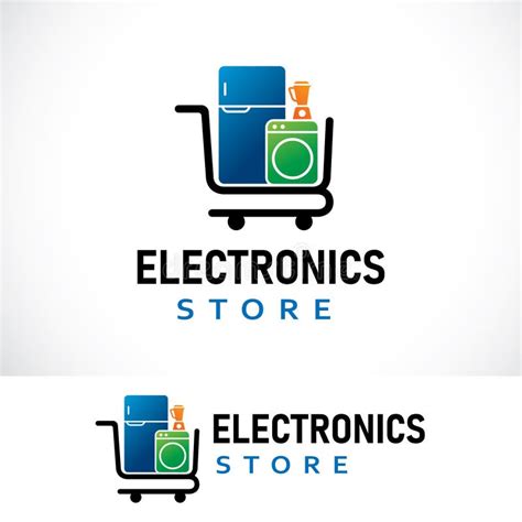 Electronics Store Logo Design Template Stock Vector - Illustration of ...