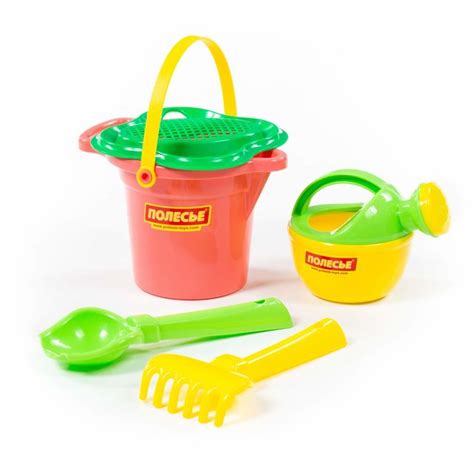 Набор №351: ведро с носиком, , совок №2, грабельки №2, лейка 4924 ...